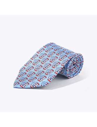 American blue flag patriotic palm tree print tie