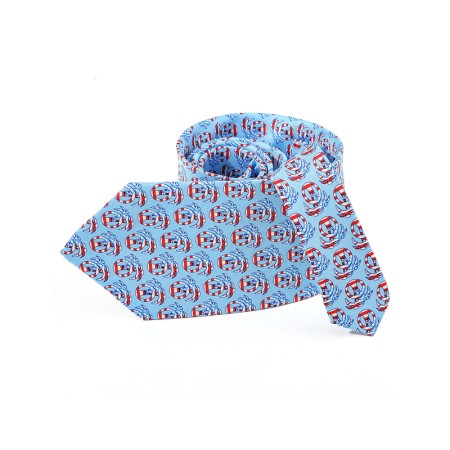 American blue flag patriotic palm tree print tie
